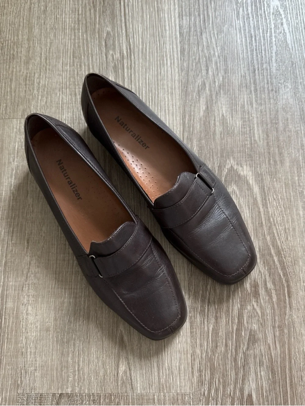 Naturalizer Leather Upper Made In Brazil Preppy Comfortable Brown Loafer Size 8